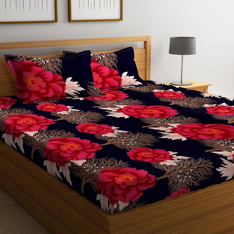 STARNSTYLE Floral Printed King Size Double Bedsheet for Home - Image 1
